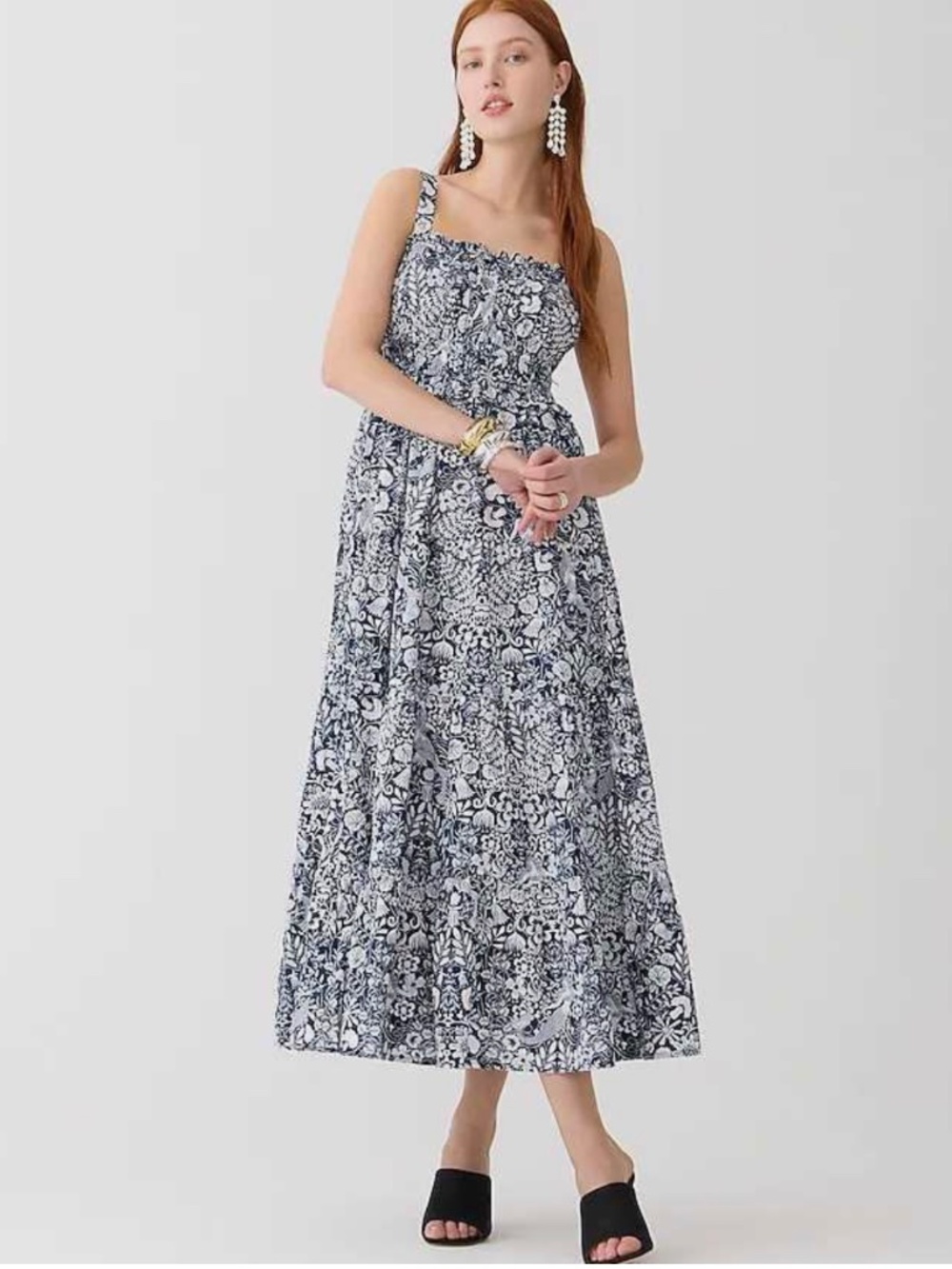 J CREW SEVILLA TIERED DRESS - M